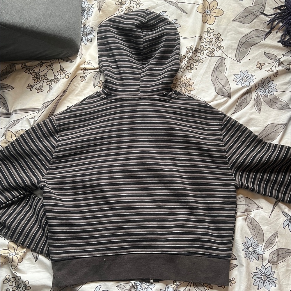 Striped Black and Gray Empyre Hoodie - Picture 4 of 4